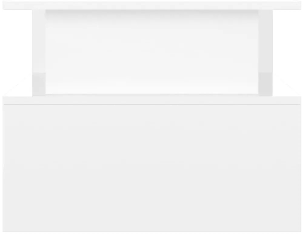 vidaXL Τραπεζάκι Σαλονιού Γυαλ. Λευκό 90x55x42,5 εκ. Επεξεργ. Ξύλο