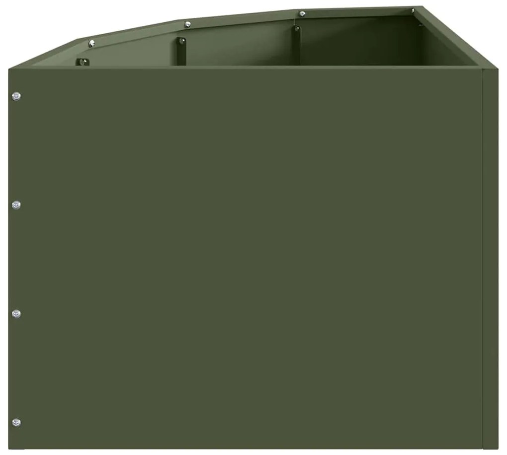 vidaXL Γωνιακό Ροδόδεντρο Λαδί 45 x 45 x 35 cm Ατσάλι