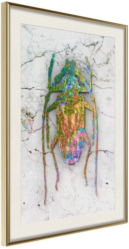 Αφίσα - Iridescent Insect - 30x45 - Χρυσό - Με πασπαρτού