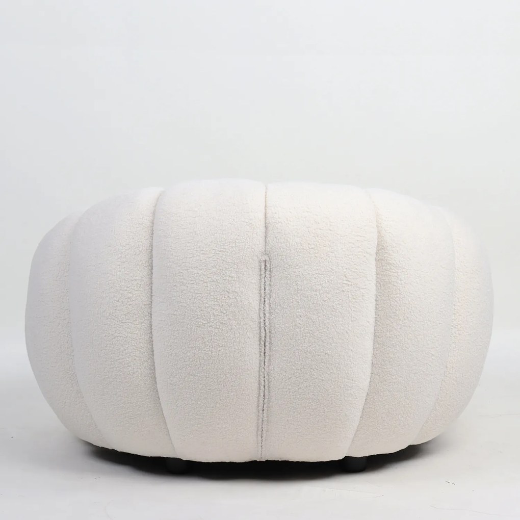 Πολυθρόνα ArteLibre AFET Λευκό Ύφασμα/Ξύλο 94x89x61cm