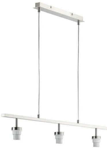 Σώμα Κρεμαστού Φωτιστικού με ράγα 3xE27 40 W m6 - LOFT 4 Fischer Honsel-13139-Νίκελ Ματ 13139