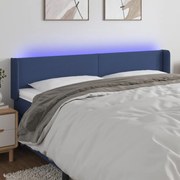 vidaXL Κεφαλάρι Κρεβατιού LED Μπλε 163x16x78/88 εκ. Υφασμάτινο