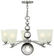 Πολυέλαιος Κρεμαστό Φωτιστικό 5xE27 Zelda Elstead Lighting-HK-ZELDA5-PN-Νίκελ Ματ HK-ZELDA5-PN