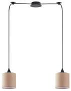 Κρεμαστό Φωτιστικό Οροφής Ύφασμα ADEPT H300 Φ70 Homelighting-77-9014-Καφέ 77-9014