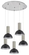 Φωτιστικό Οροφής Πολύφωτο Homelighting 77-8468 Nickel/Black