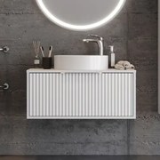 ΣΕΤ ΠΑΓΚΟΣ HOLE  85cm WHITE MAT S3BHOL085WH