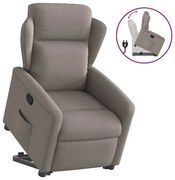 vidaXL Πολυθρόνα Ανακλινόμενη με Ανύψωση Χρώμα Taupe Υφασμάτινη