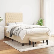 ΚΡΕΒΑΤΙ BOXSPRING ΜΕ ΣΤΡΩΜΑ ΚΡΕΜ 120X200 ΕΚ. ΥΦΑΣΜΑΤΙΝΟ 3136826