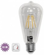 Adeleq Led Λάμπα Cog Αβοκάντο Διάφανο St64 Φ64 Ε27 6W Ντιμαριζόμενο Θερμό 13-2766009