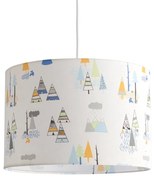 Παιδικό Φωτιστικό Κρεμαστό Teepee 35x24cm Ε27 White-Multi Veis