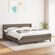 ΚΡΕΒΑΤΙ BOXSPRING ΜΕ ΣΤΡΩΜΑ TAUPE 160X200 ΕΚ. ΥΦΑΣΜΑΤΙΝΟ 3130045