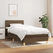 ΚΡΕΒΑΤΙ BOXSPRING ΜΕ ΣΤΡΩΜΑ ΣΚΟΥΡΟ ΚΑΦΕ 90X200 ΕΚ. ΥΦΑΣΜΑΤΙΝΟ 3140428