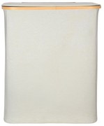 Καλάθι Απλύτων Με Καπάκι Bamboo Essentials 02-26974 144lt 56x37x68cm Grey-Natural Estia Ύφασμα,Bamboo