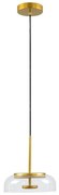 Κρεμαστό Φωτιστικό Οροφής Led Γυαλί Charlotte H143 Φ23 Globostar-742-Διάφανο 00742