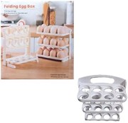Θήκη αυγών αναδιπλούμενη πλαστική 24 θέσεων BXH-5012-025