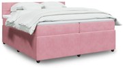 ΚΡΕΒΑΤΙ BOXSPRING ΜΕ ΣΤΡΩΜΑ ΡΟΖ 200X200 ΕΚ. ΒΕΛΟΥΔΙΝΟ 3290135