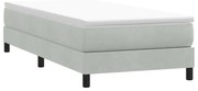 vidaXL Box Spring Κρεβάτι χωρίς στρώμα ανοιχτό γκρι 90x210cm Βελούδινο