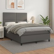 ΚΡΕΒΑΤΙ BOXSPRING ΜΕ ΣΤΡΩΜΑ ΓΚΡΙ 140X190ΕΚ. ΑΠΟ ΣΥΝΘΕΤΙΚΟ ΔΕΡΜΑ 3142783