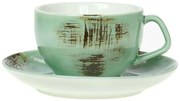 Φλυτζάνι Espresso Με Πιατάκι Country 37.120.17 70ml Green Cryspo Trio Πορσελάνη