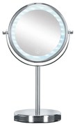 Καθρέπτης Επιτραπέζιος Με Φως Bright 5887 15x12x29,5cm Silver Kleine Wolke Metal, Glass