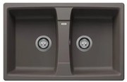 Blanco Lexa 8 Volcano Grey SILGRANIT™ PuraDur™ Γρανιτένιος Νεροχύτης Ένθετος με 2 Γούρνες 78x50cm