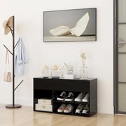 vidaXL Παπουτσοθήκη Μαύρη 80 x 30 x 45 εκ. από Μοριοσανίδα