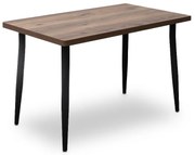 Τραπέζι Levico Megapap Mdf - μεταλλικό χρώμα καπνιστή καρυδιά 120x70x75εκ.