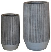 ΣΕΤ 2ΤΜΧ ΓΛΑΣΤΡΕΣ ΚΥΛΙΝΔΡΟΙ ΣΕΙΡΑ GARDENER HM4727 FIBERCLAY-ΧΡΩΜΑ CEMENT Φ36x63.5Υεκ (1 Τεμμάχια)