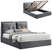 ΚΡΕΒΑΤΙ ΑΠΟ ΒΕΛΟΥΔΟ ΓΚΡΙ ΜΕ ΑΠΟΘΗΚΕΥΤΙΚΟ ΧΩΡΟ ΓΙΑ ΣΤΡΩΜΑ 160x200 εκ. FB9582.11 0509575