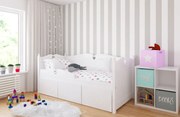 Καναπές Κρεβάτι Bella με 3 Συρτάρια  White  90x200cm  BC60021 BabyCute (Δώρο Προστατευτικό)