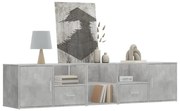 Ντουλάπι Γωνιακό Γκρι Σκυροδέματος 200x40x45εκ. από Επεξ. Ξύλο - Γκρι