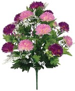 Τεχνητό Μπουκέτο Χρυσάνθεμο 00-16229-1 Φ36x50cm Purple-Pink Marhome Πλαστικό, Ύφασμα