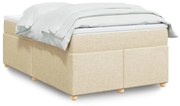 Κρεβάτι Boxspring με Στρώμα Κρεμ 120x200 εκ. Υφασμάτινο - Κρεμ