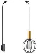 Φωτιστικό Τοίχου - Απλίκα SE21-GM-4-NM1W-GR2 ADEPT TUBE Gold Matt Wall Lamp Black Metal Grid+ - 51W - 100W - 77-8828