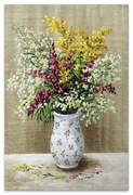 Πίνακας σε καμβά "Flowers in Vase" Megapap ψηφιακής εκτύπωσης 60x90x3εκ.