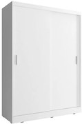 Lh-homefurniture Ντουλάπα Συρόμενη 24114-WKw-150 Χρώμα Λευκό  150x200x62cm 24114-WKw-150