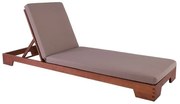 VERANO Ξαπλώστρα (B) Acacia με Μαξιλάρι 70x207cm Πάχος 8cm, Ύφασμα Απόχρωση Cappuccino