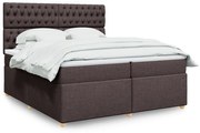 ΚΡΕΒΑΤΙ BOXSPRING ΜΕ ΣΤΡΩΜΑ ΣΚΟΥΡΟ ΚΑΦΕ 200X200 ΕΚ. ΥΦΑΣΜΑΤΙΝΟ 3293697