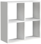 Megapap Βιβλιοθήκη Από Μελαμίνη Cube Λευκό
