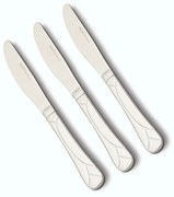 Μαχαίρια Φαγητού Acer (Σετ 3Τμχ) 10-127-022 Inox Nava Stainless Steel