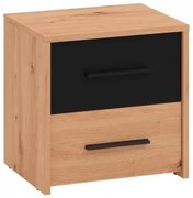 ΚΟΜΟΔΙΝΟ VARADERO NO2F ARTISAN OAK-ΜΑΥΡΟ 42x33x42εκ 11011630