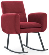 Πολυθρόνα Κουνιστή Kono 859FTN1748 52x86x99cm Maroon Red