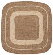 Χαλί Jute-Βαμβακερό Boho Τετράγωνο 100x100εκ. Καφέ-Natural iliadis 90150