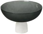 Διακοσμητικό Μπώλ Με Πόδι Caprice DAC1721 28x28x17,5cm Dark Green Espiel Glass