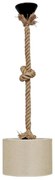 Φωτιστικό Οροφής Rope 14-0178 1/Ε27 Με Αμπαζούρ Φ20x65cm ΗΚ-02 Beige Heronia