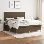 ΚΡΕΒΑΤΙ BOXSPRING ΜΕ ΣΤΡΩΜΑ ΣΚΟΥΡΟ ΚΑΦΕ 180X200 ΕΚ ΥΦΑΣΜΑΤΙΝΟ 3142196