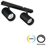 Σποτ Φωτιστικό Μαγνητικής Ράγας LED 10W 3000K Μαύρο 4288900 Slim Magnetic Viokef 4288900 Μαύρο