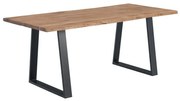 WOODWELL ΕΑ7111LIZARD Τραπέζι Τραπεζαρίας, Μέταλλο Βαφή Μαύρο, Ξύλο Ακακία Φυσικό 260x100x77cm ΕΑ7111