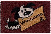 Πατάκι Εισόδου Ruco Print 414 Welcome Dog 40X60cm Red-Black Sdim 40Χ60