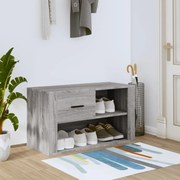 vidaXL Παπουτσοθήκη Γκρι Sonoma 80x35x45 εκ. από Επεξεργασμένο Ξύλο
